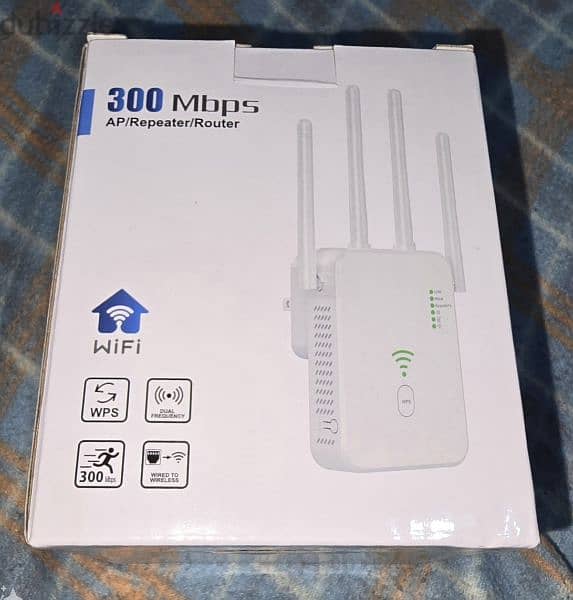 300Mbps 4 Antenna 3-in-1 WiFi Repeater Router Enhance Wireless Signals 0