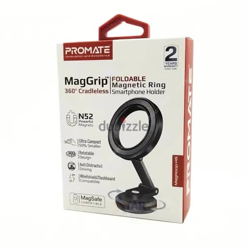 Promate MagHoop-HG MagGrip Foldable Magnetic Phone Holder 1