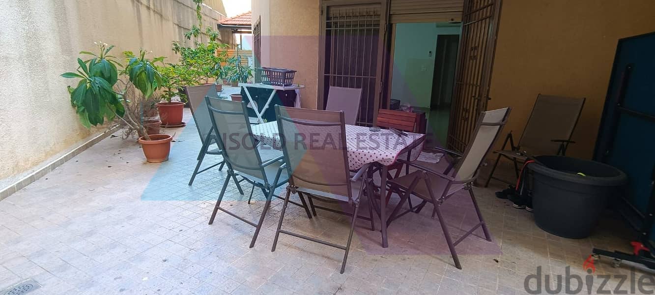 Furnished 150 m2 GF apartment+150 m2 terrace for sale in Zouk Mosbeh 1
