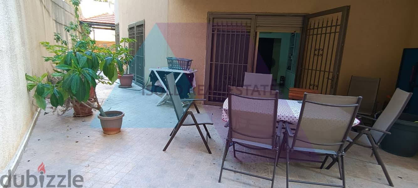 Furnished 150 m2 GF apartment+150 m2 terrace for sale in Zouk Mosbeh 2