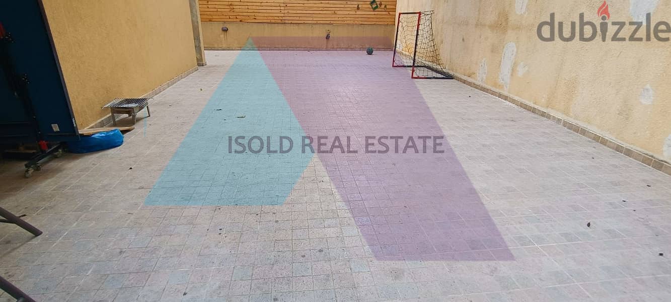 Furnished 150 m2 GF apartment+150 m2 terrace for sale in Zouk Mosbeh 3
