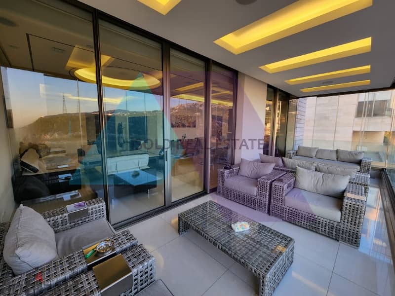 Furnished 280 m2 apartment +open mountain/sea view for sale in Rabweh 4
