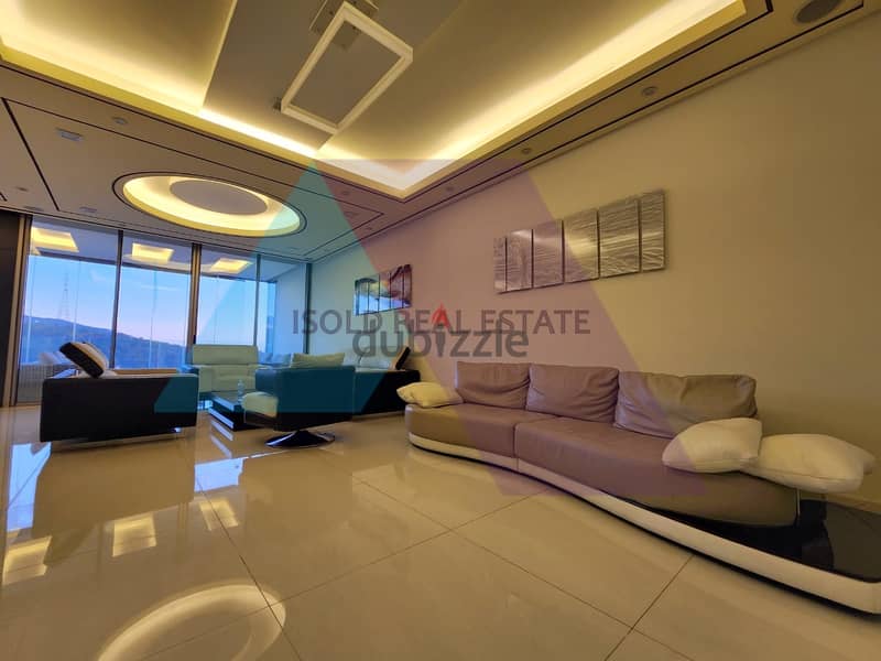 Furnished 280 m2 apartment +open mountain/sea view for sale in Rabweh 7
