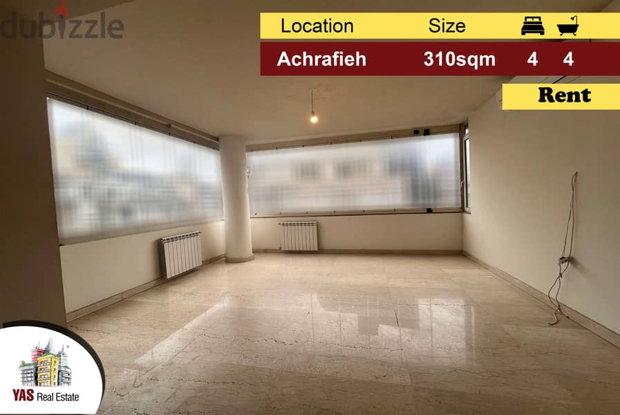 Achrafieh 310m2 | Rent | Prime Location | One flat per floor | Catch | 0