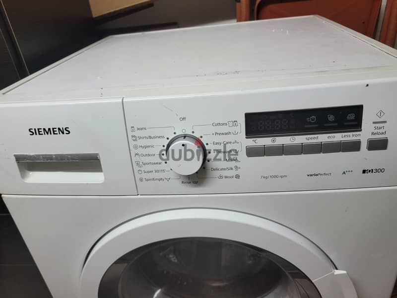 Siemens Washer 7kg, 1000RPM, Varioperfect IQ300 1