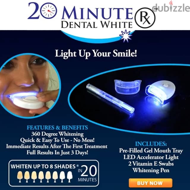 Dental White Teeth Kit – 8 Shades Whiter with Vitamin E & LED 4