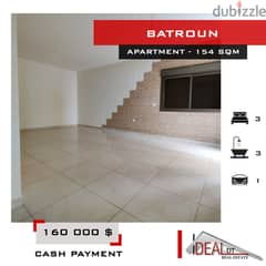 Apartment for sale in batroun 154 SQM REF#JCF3312