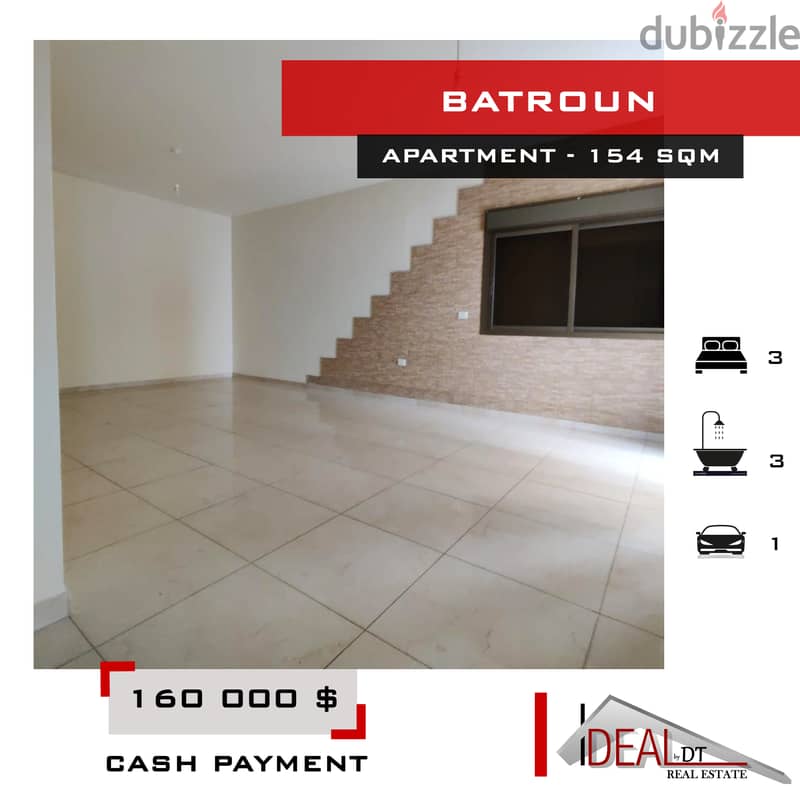 Apartment for sale in batroun 154 SQM REF#JCF3393 0