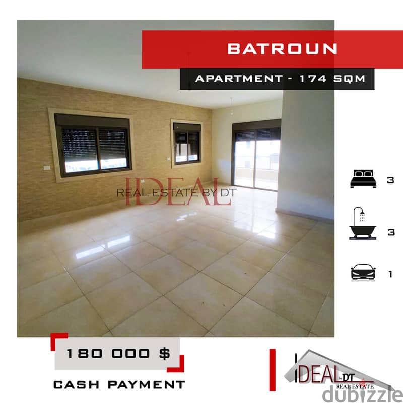 Apartment for sale in batroun 174 SQM REF#JCF3313 0