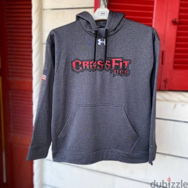 UNDER ARMOUR Cross Fit Grey Fleeced Hoodie. 0