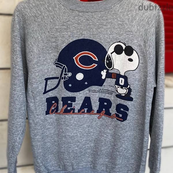 SNOOPY JOE COOL x CHICAGO BEARS Fleeced Sweater. 1