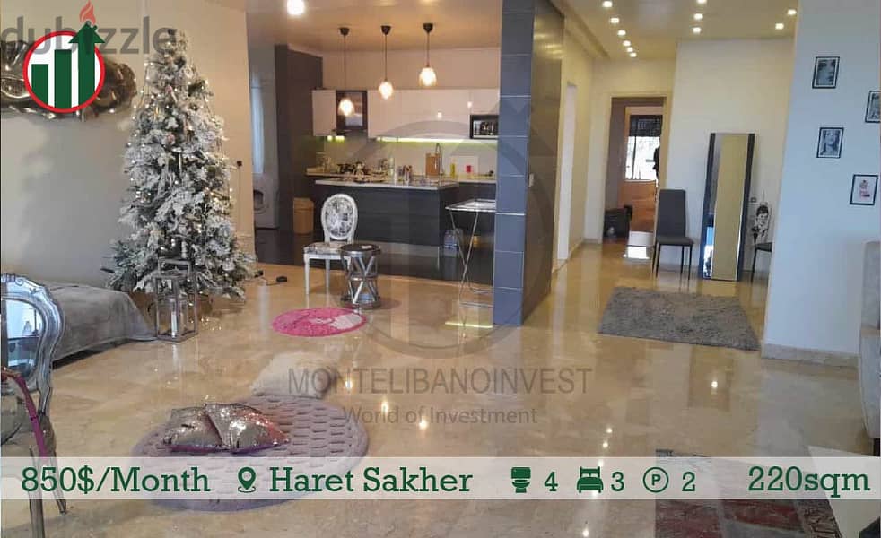 Fully Furnished Apartment for rent in Haret Sakher! 3