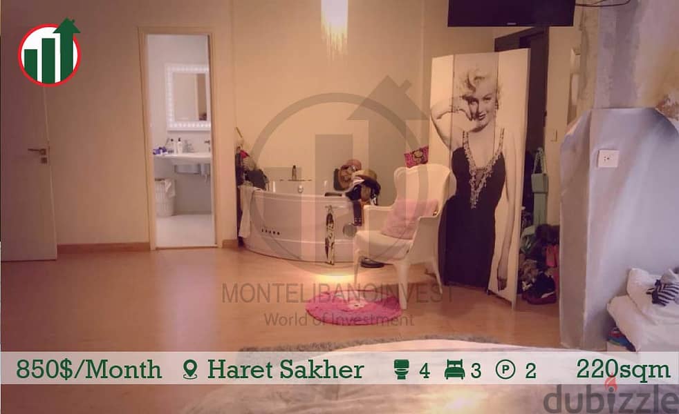 Fully Furnished Apartment for rent in Haret Sakher! 4