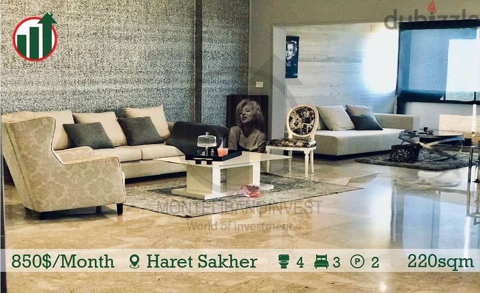 Fully Furnished Apartment for rent in Haret Sakher! 5