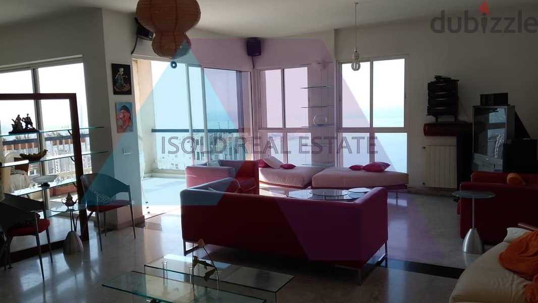 Decorated&Furnished 200m2 apartment+ sea view for rent in Sahel Alma 1