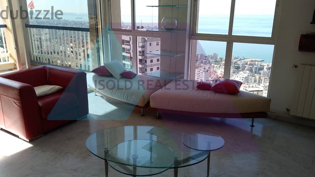 Decorated&Furnished 200m2 apartment+ sea view for rent in Sahel Alma 2