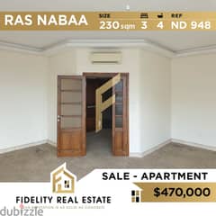 Apartment for sale in Ras El Nabaa ND948