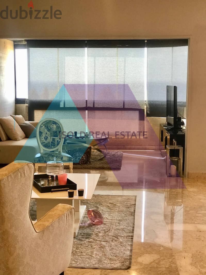 Decorated &Furnished 220m2 apartment+sea view for rent in Haret Sakher 4