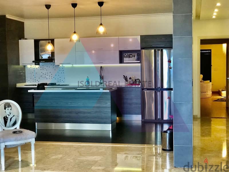 Decorated &Furnished 220m2 apartment+sea view for rent in Haret Sakher 8