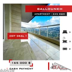 HOT DEAL!! Apartment for sale in Ballouneh 245sqm 165 000$ ref#nw56326