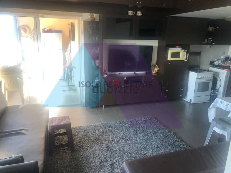 Decorated&Furnished 75m2 Chalet +open sea view for rent in Safra 3