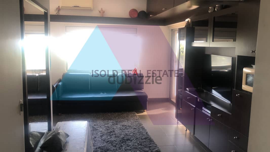 Decorated&Furnished 75m2 Chalet +open sea view for rent in Safra 4