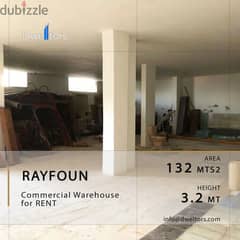 Warehouse for rent in RAYFOUN - 132 MT2 - 3.2 MT Height 0