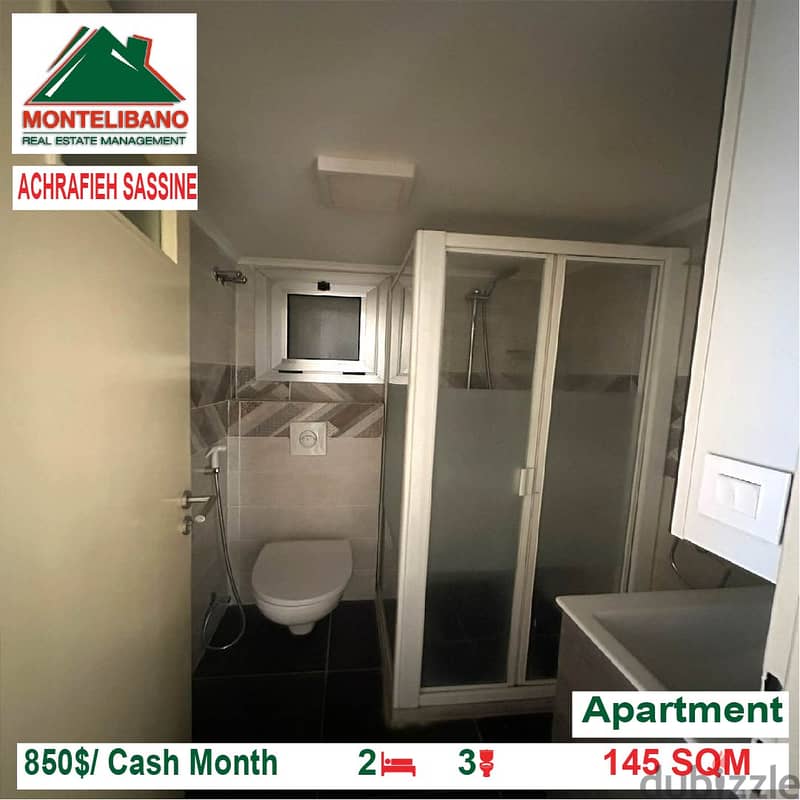 850$/Cash Month!! Apartment for rent in Achrafieh Sassine!! 3