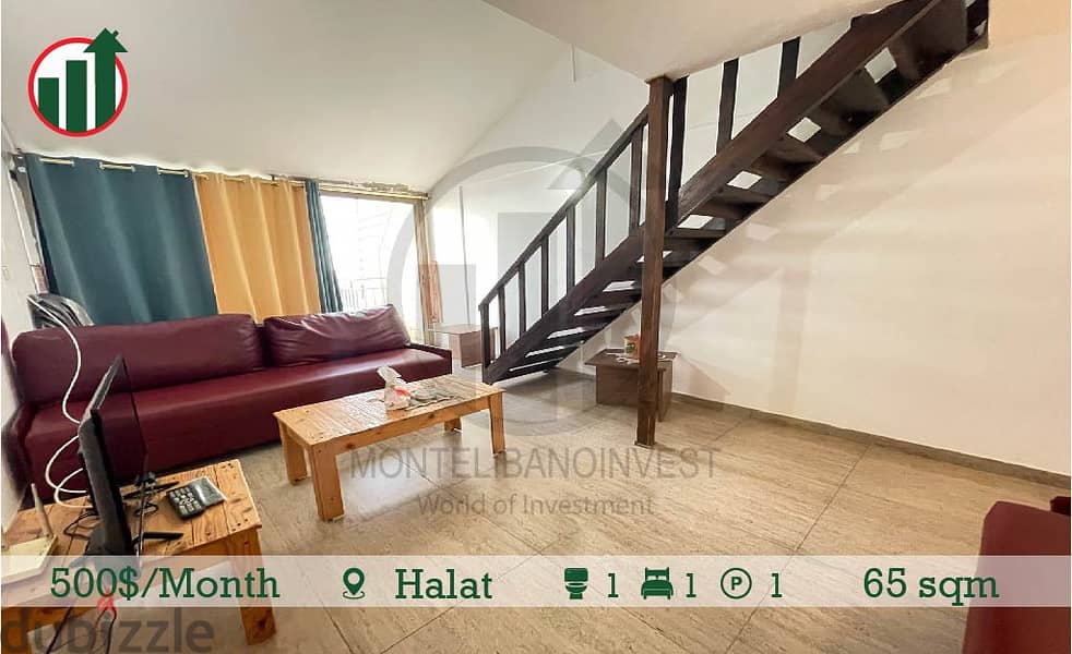 Open Sea View!Furnished Chalet for rent in Halat ! 1