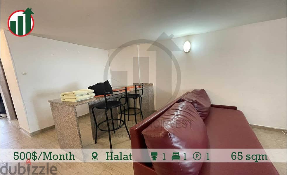 Open Sea View!Furnished Chalet for rent in Halat ! 4