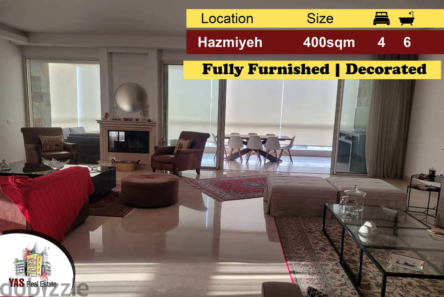 Hazmiyeh/Mar Takla 400m2 | Furnished | Eye Catching | Luxury | 0