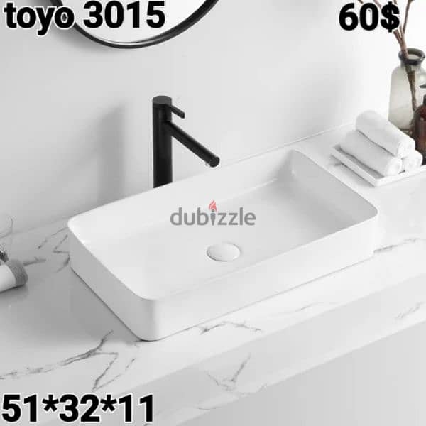 posee sinks (white color) مغاسل حمام 10