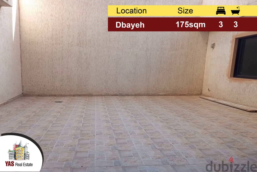 Dbayeh 175m2 | 80m2 Terrace | City View | New Building | PJ | 0