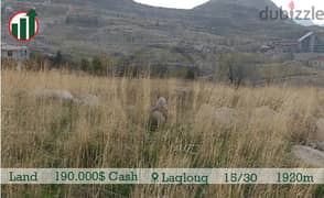 100$/sqm!Catchy Land for sale in Laqlouq!