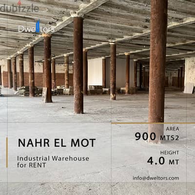 Warehouse for rent in NAHR EL MOT - 900 MT2 - 4.0 MT Height