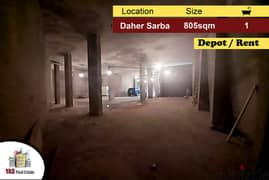 Daher Sarba 805m2 | Depot for Rent | Prime Location | IV |
