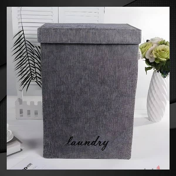 Laundry Basket With Lid - Foldable 1