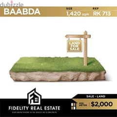Land for sale in Baabda RK713
