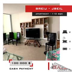 Apartment for sale in Jbeil Breij 100 000$ REF#JH17284