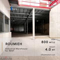 Warehouse for rent in ROUMIEH - 800 MT2 - 4.0 MT Height 0