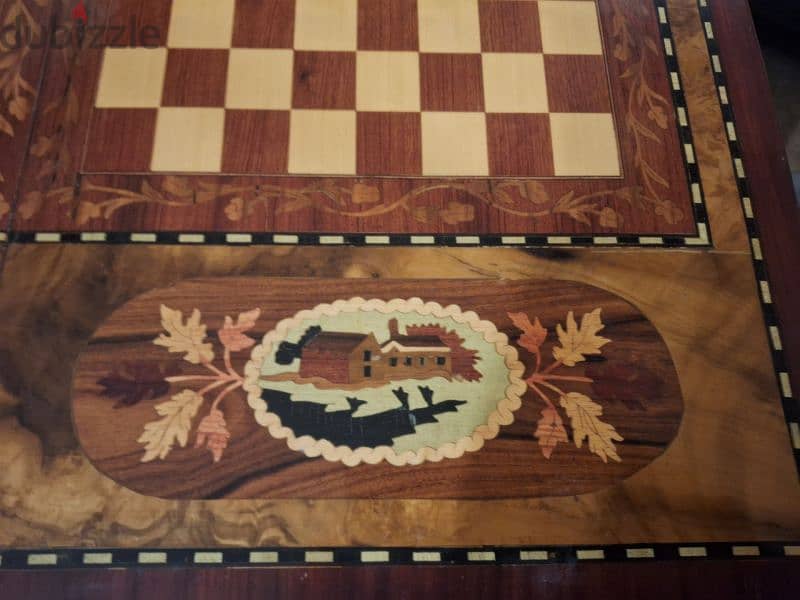 طاولة لعب ورق شطرنج انتيك مركتري في غاية الأهمية والجمال 3