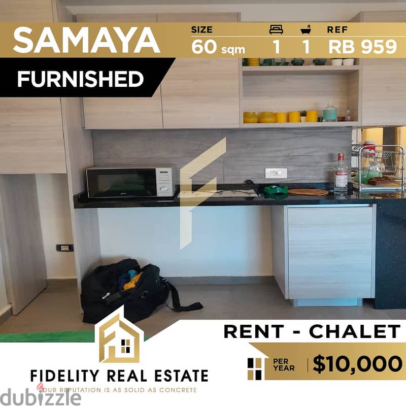 Furnished Chalet for rent in Samaya RB959 0