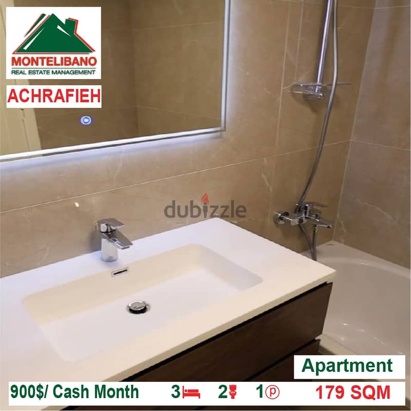 900$/Cash Month!! Apartment for rent in Achrafieh!! 3