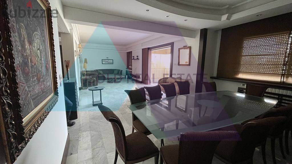 A furnished 285 m2 apartment + open sea view for sale in Mtayleb 3