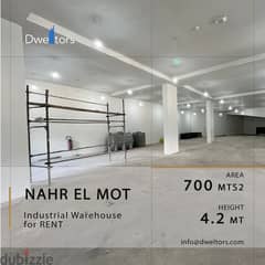 Warehouse for rent in NAHR EL MOT - 700 MT2 - 4.0 MT Height