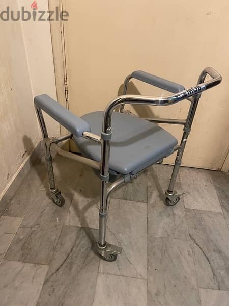 Medical chair toilet with wheels mint condition 2