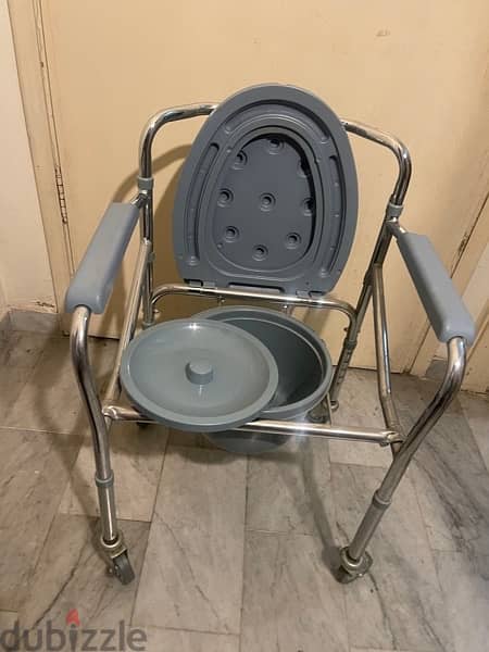 Medical chair toilet with wheels mint condition 6