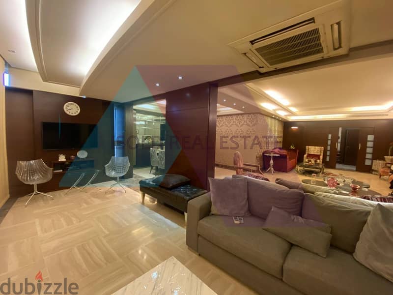 Fully Furnished 370 m2 apartment+open city view for sale in Msaytbeh 1