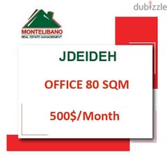 500$/Cash Month!! Office for rent in Jdeideh!! 0