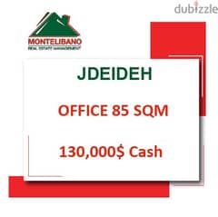 130,000$ Cash Payment!! Office for sale in Jdeideh!! 0